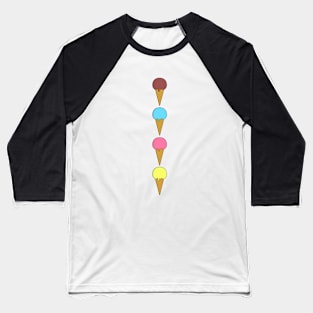 Colorful Ice Cream Baseball T-Shirt